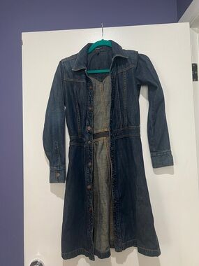 Vintage Earl Jean Women's Dark Indigo Denim Coat P (XS) NWOT